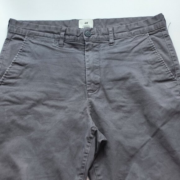H&M casual pants regular fit grey men's size 34 - Picture 2 of 8